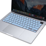 Keyboard Cover Skin For MacBook Air Pro 13 13.6 14 15.3 16 A2442 A2779 A2485 A2780 A2681 A2941 M1 M2 2021 to 2023 Sky Blue - Close-Up Angle