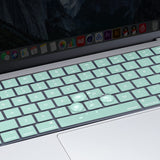 Keyboard Cover Skin For MacBook Air Pro 13 13.6 14 15.3 16 A2442 A2779 A2485 A2780 A2681 A2941 M1 M2 2021 to 2023 Mint Green - Top-Down View