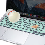 Keyboard Cover Skin For MacBook Air Pro 13 13.6 14 15.3 16 A2442 A2779 A2485 A2780 A2681 A2941 M1 M2 2021 to 2023 Mint Green - Rear View