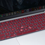 Keyboard Cover Skin For MacBook Air Pro 13 13.6 14 15.3 16 A2442 A2779 A2485 A2780 A2681 A2941 M1 M2 2021 to 2023 Wine Red - Top-Down View