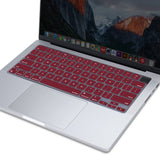 Keyboard Cover Skin For MacBook Air Pro 13 13.6 14 15.3 16 A2442 A2779 A2485 A2780 A2681 A2941 M1 M2 2021 to 2023 Wine Red - Rear View