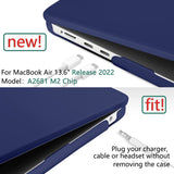 M2 MacBook Air 13 Hard Shell Case & Keyboard Cover - Ocean Blue, Model A2681 - Top-Down View