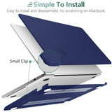M2 MacBook Air 13 Hard Shell Case & Keyboard Cover - Ocean Blue, Model A2681 - Close-Up Angle