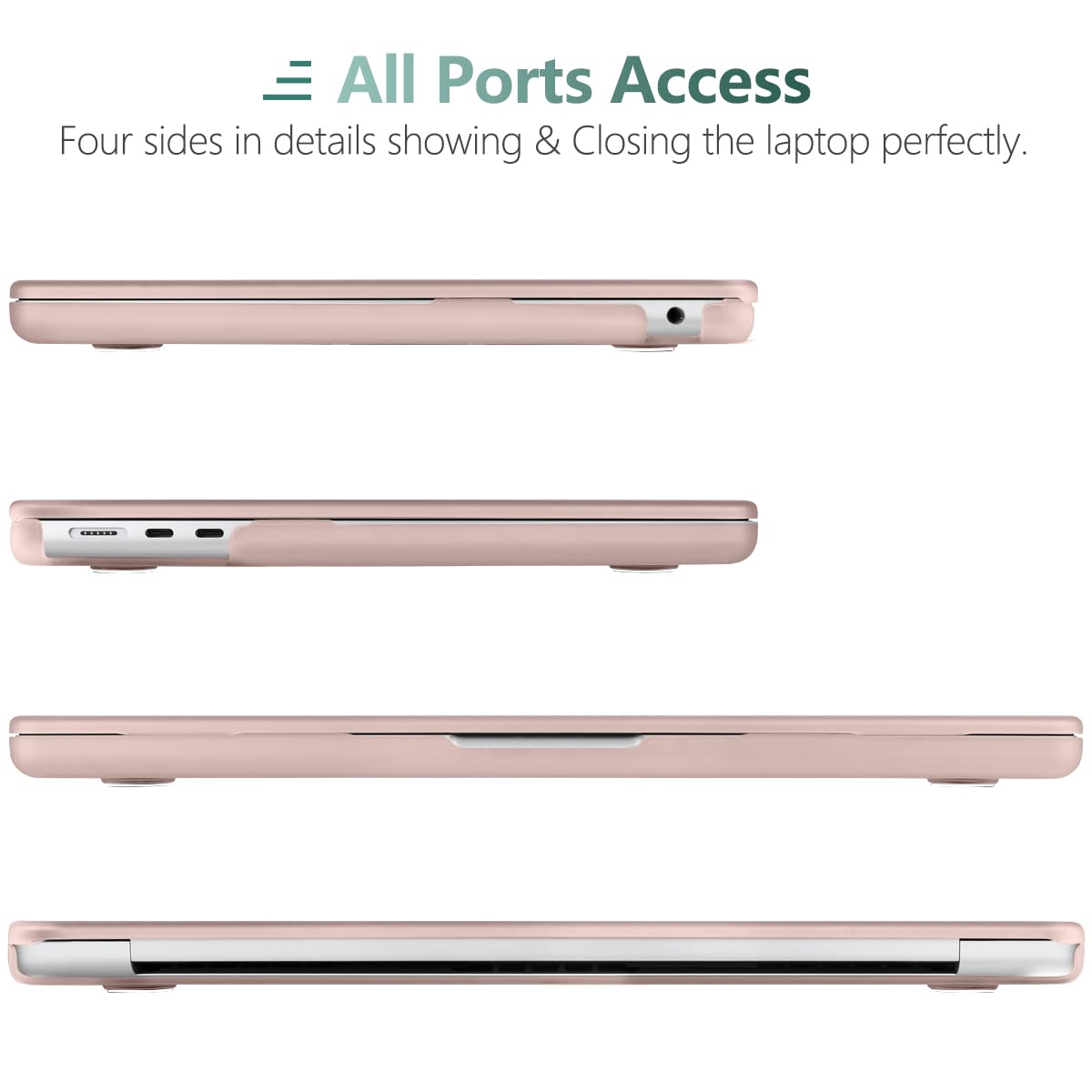 Chic Pink Hard Case & Keyboard Skin for 2023 2022 MacBook Air 13 M2 Model A2681