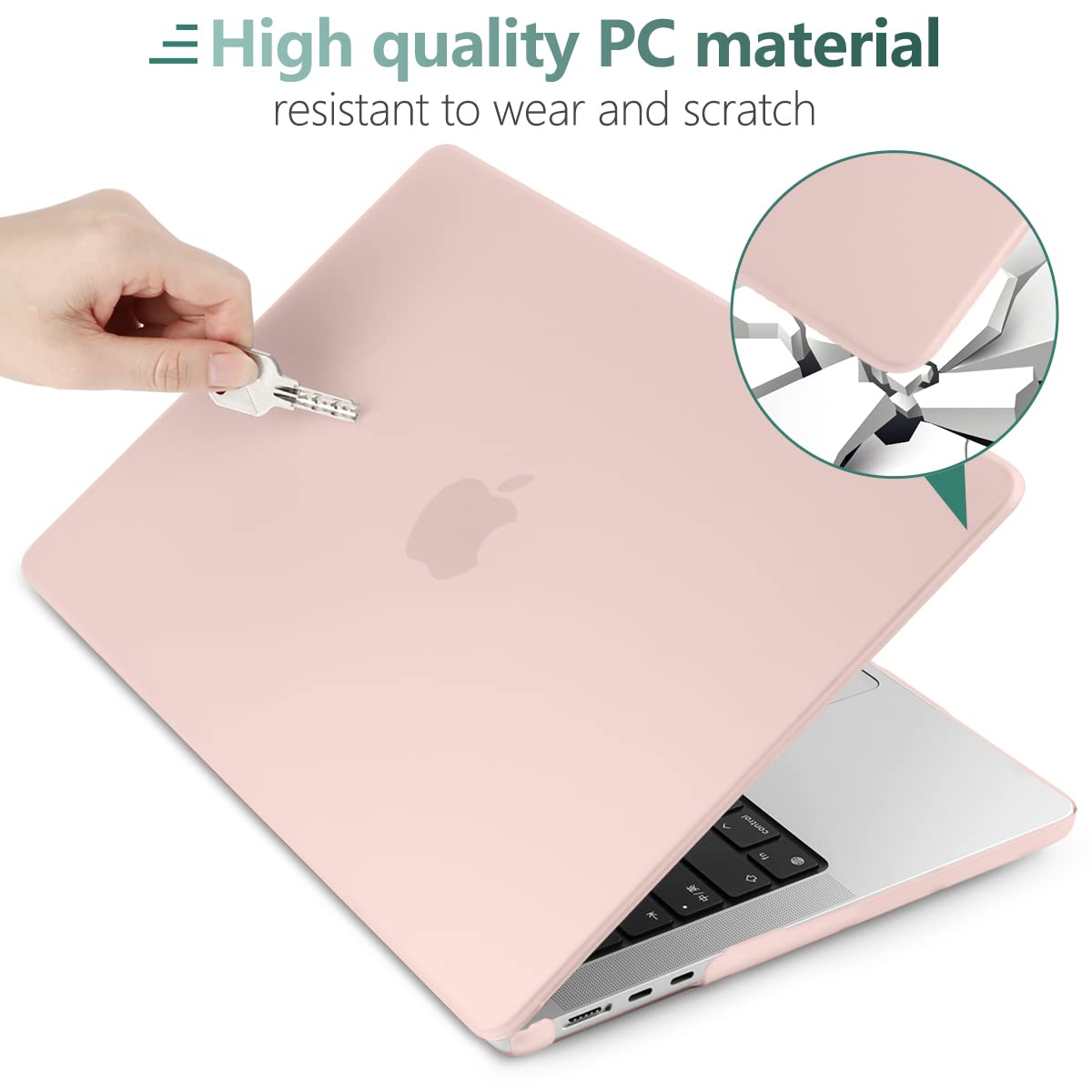Chic Pink Hard Case & Keyboard Skin for 2023 2022 MacBook Air 13 M2 Model A2681