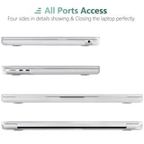 Stylish Hard Shell Case & Keyboard Skin for 2023/2022 MacBook Air 13 M2 A2681 - White