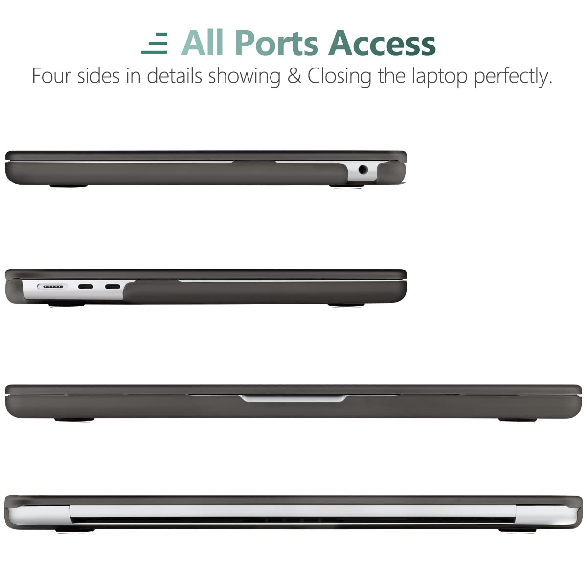 Premium Grey Hard Shell Case & Keyboard Cover for 2023/2022 MacBook Air 13 M2 Model A2681