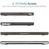 Premium Grey Hard Shell Case & Keyboard Cover for 2023/2022 MacBook Air 13 M2 Model A2681 - Close-Up Angle