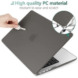 Premium Grey Hard Shell Case & Keyboard Cover for 2023/2022 MacBook Air 13 M2 Model A2681 - Low Angle
