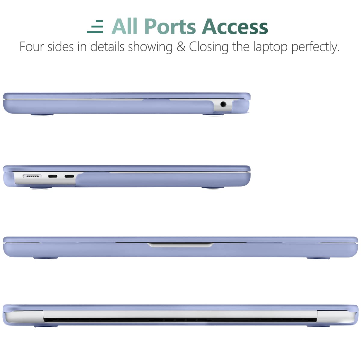 Frosted Hard Shell Case with Keyboard Cover for 2023-2022 MacBook Air 13 M2 (Model A2681)