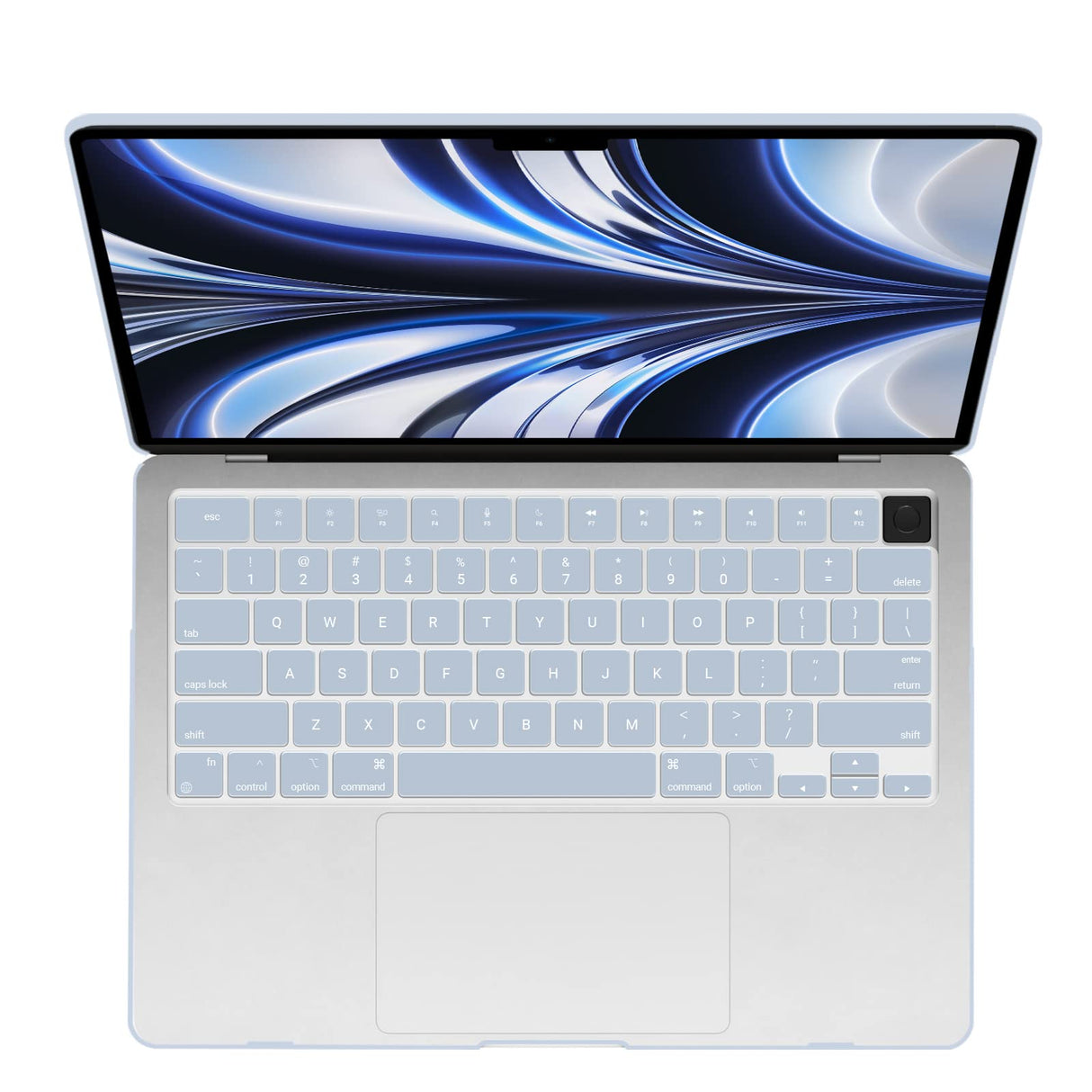 Frosted Hard Shell Case with Keyboard Cover for 2023-2022 MacBook Air 13 M2 (Model A2681)