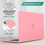 Chic Pink Hard Shell Case with Keyboard Protector for 2023/2022 MacBook Air 13-inch M2 Model A2681