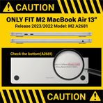 Suitable for 2023 2022 MacBook Air 13 inch case M2 Model A2681 Hard Shell Case Keyboard Cover Purple, image 3