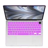 Frosted Hard Shell Case with Keyboard Skin for 2022-2023 MacBook Air 13 M2 Model A2681 - Violet