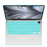 Turquoise Protective Hard Case & Silicone Keyboard Skin for 2023/2022 MacBook Air 13 M2 Model A2681 - Extra Image