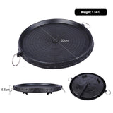 Korean BBQ Grill Pan Non-Stick Smokeless Stovetop BBQ Grill Plate Indoor Outdoor - Front View