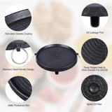 Korean BBQ Grill Pan Non-Stick Smokeless Stovetop BBQ Grill Plate Indoor Outdoor - Side View