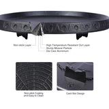 Korean BBQ Grill Pan Non-Stick Smokeless Stovetop BBQ Grill Plate Indoor Outdoor - Top-Down View