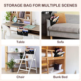 Bed Organiser Bedside Caddy Sofa Organiserd Book Magazines Organiser Black - Rear View