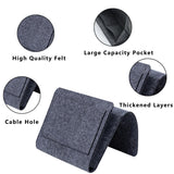 Bed Organiser Bed Caddy Sofa Organiser Bedside Organiser Book Magazines Organiser Dark Grey - Top-Down View