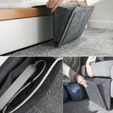 Bed Organiser Bed Caddy Sofa Organiser Bedside Organiser Book Magazines Organiser Dark Grey - Low Angle