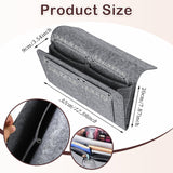 Bed Organiser Bed Caddy Sofa Organiser Bedside Organiser Book Magazines Organiser Grey - Side View