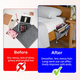 Bed Organiser Bed Caddy Sofa Organiser Bedside Organiser Book Magazines Organiser Grey - Top-Down View