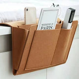 Bed Organiser Bed Caddy Sofa Organiser Bedside Organiser Book Magazines Organiser Khaki - Top-Down View