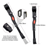 Adjustable Bike Kickstand Kickstand Rear Bicycle Stand for Bike 22-28 Black - Front View
