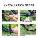 Adjustable Bike Kickstand Kickstand Rear Bicycle Stand for Bike 22-28 Black - 45-Degree Angle