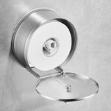 Commercial Restaurant Stainless Steel Toilet Paper Tissue Holder Dispenser Chrome - Rear View