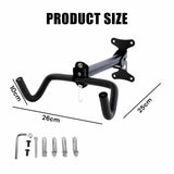 Black Storage Bicycle Wall Mount Wall Hook Bike Wall Rack Space Saving Bike Storage Bracket - Front View