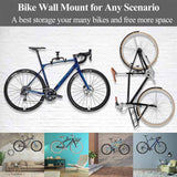 Black Storage Bicycle Wall Mount Wall Hook Bike Wall Rack Space Saving Bike Storage Bracket - 45-Degree Angle