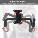Black Storage Bicycle Wall Mount Wall Hook Bike Wall Rack Space Saving Bike Storage Bracket - Rear View