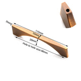 Door Kitchen Cabinet Handles Drawer Bar Handle Pull 96MM - Front View
