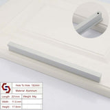 Zinc Kitchen Cabinet Handles Drawer Bar Handle Pull Silver 192mm - Front View