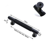 Black Furniture Door Kitchen Cabinet Handle Handles Pull Pulls Cupboard 96mm - Front View
