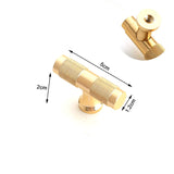 Gold Furniture Door Kitchen Cabinet Handle Handles Pull Pulls Cupboard T Bar - Front View