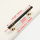 Luxury Design Kitchen Cabinet Handles Drawer Bar Handle Pull Black 128mm - Side View
