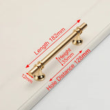 Luxury Design Kitchen Cabinet Handles Drawer Bar Handle Pull Gold 128MM - Top-Down View