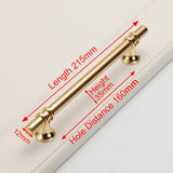 Luxury Design Kitchen Cabinet Handles Drawer Bar Handle Pull Gold 160MM - Side View