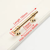 Luxury Design Kitchen Cabinet Handles Drawer Bar Handle Pull Gold 96MM - Top-Down View