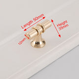 Luxury Design Kitchen Cabinet Handles Drawer Bar Handle Pull Gold T Bar - Top-Down View