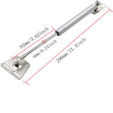 2 Pcs 100N Cabinet Door Hydraulic Hinge Metal Head Lift Support Soft Close & Buffer Telescopic - Front View
