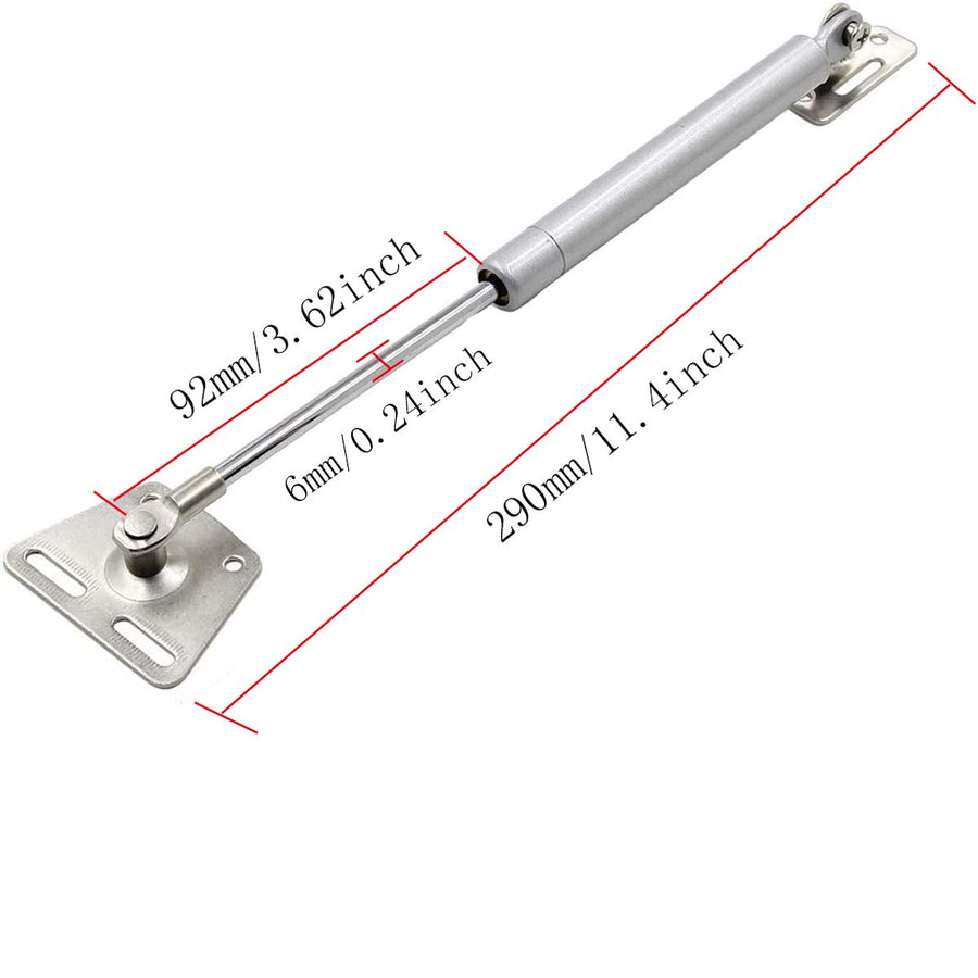 2 Pack 100N Hydraulic Cabinet Door Lift Support Hinges, Soft Close, Metal Head, 10kg Load