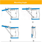 2 Pack 100N Hydraulic Cabinet Door Lift Support Hinges, Soft Close, Metal Head, 10kg Load