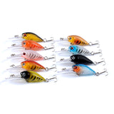 9x Popper Crank 5.7cm Fishing Lure Lures Surface Tackle Fresh Saltwater - Front View