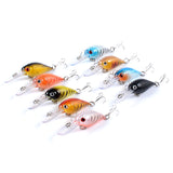 9x Popper Crank 5.7cm Fishing Lure Lures Surface Tackle Fresh Saltwater - Low Angle