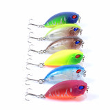 6x Popper Crank 5.1cm Fishing Lure Lures Surface Tackle Fresh Saltwater - Extra Image