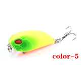 6x Popper Crank 5.1cm Fishing Lure Lures Surface Tackle Fresh Saltwater - Rear View